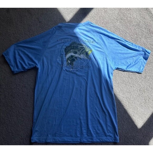 Columbia PFG Men’s Large “Performance Fishing Gear” Graphic Shirt Blue FM6093 - Picture 1 of 6